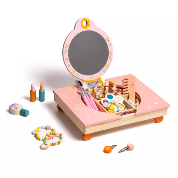 iKid Robud Wooden Cosmetic Makeup Preschool Toys Set Pretend Play Baby Gifts - Image 2