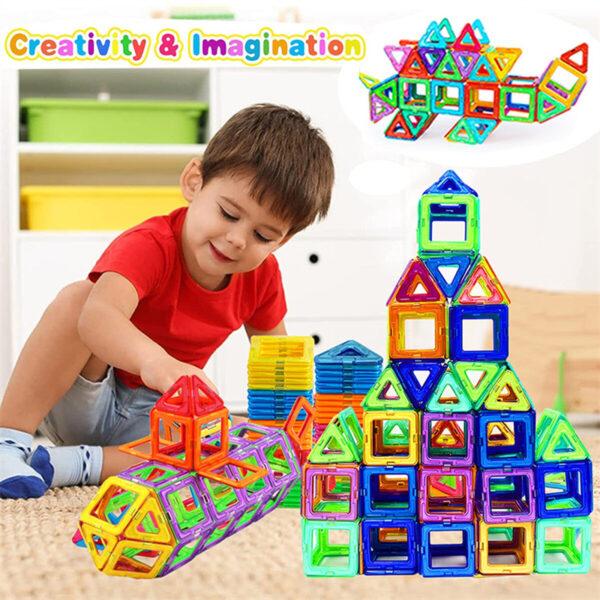 iKid Magnetic Building Blocks Diy Magnets Toys For Kids Designer Construction Set Gifts For Children Toys - Image 2
