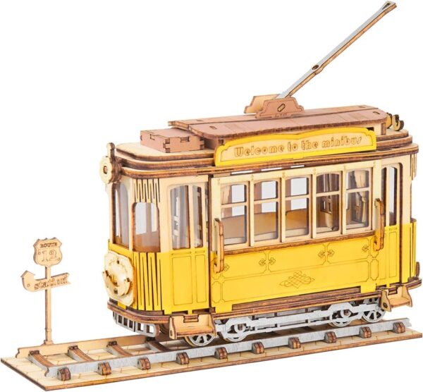 iKid Robotime Rolife Vintage Car Model 3D Wooden Puzzle Toys For Chilidren Kids - Image 8