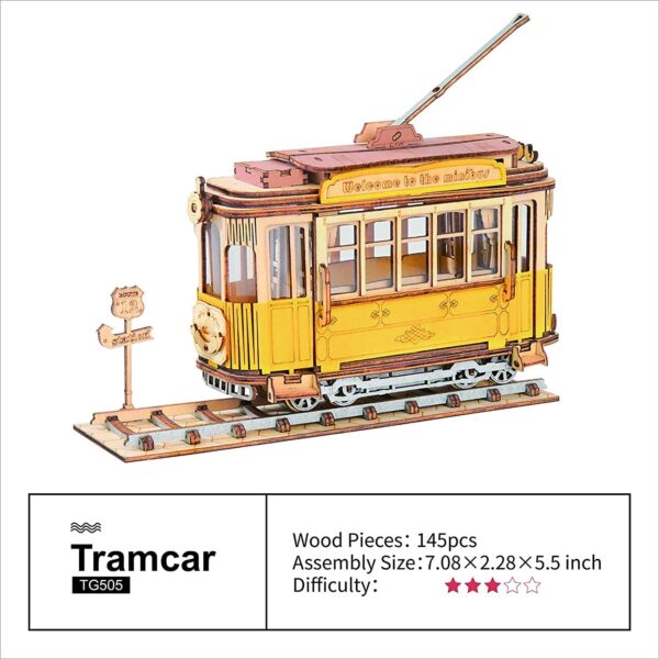 iKid Robotime Rolife Vintage Car Model 3D Wooden Puzzle Toys For Chilidren Kids - Image 9