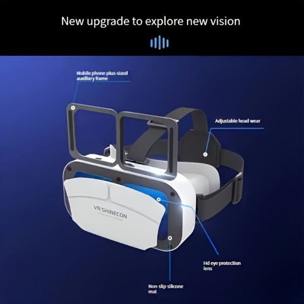 VR SHINECON G05A 3D VR Glasses Headset Virtual Reality Glasses For 4.7-6.0 Inches Android IOS Smart Phones Games 360 HD Movies - Image 9