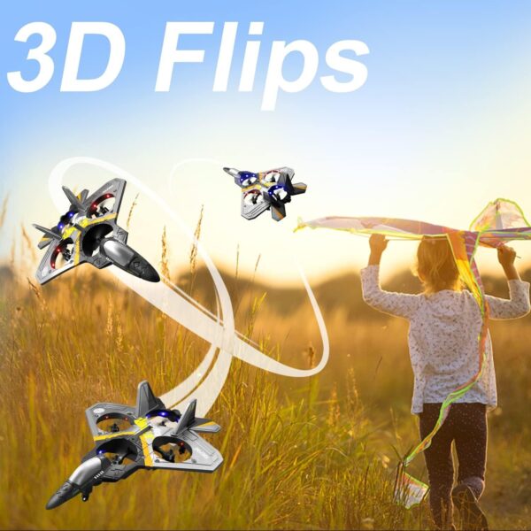4DRC V17 Remote Control Plane 2.4Ghz Foam RC Airplanes Helicopter Quadcopter,Spinning Drone With Cool Light,Gifts For Kids Adults.Logistics Is Randomly Sent By UPS,USPS,FEDEX,Amazon Logistics. - Image 6