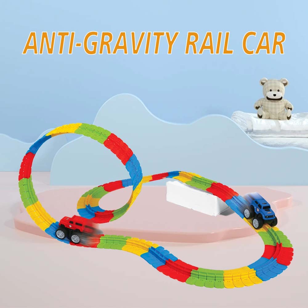 92-piece Anti-gravity Track Racing Adventure Toys Suitable For Car Scene Building, Children And Family Entertainment, Children’s Early Education Toys