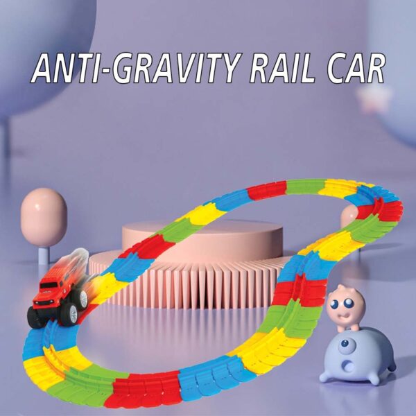 92-piece Anti-gravity Track Racing Adventure Toys Suitable For Car Scene Building, Children And Family Entertainment, Children's Early Education Toys - Image 5