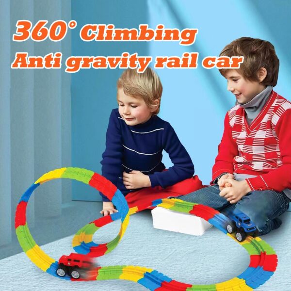 92-piece Anti-gravity Track Racing Adventure Toys Suitable For Car Scene Building, Children And Family Entertainment, Children's Early Education Toys - Image 6
