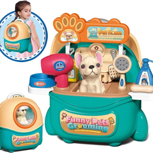 2025 Pet Care Play Set Doctor Kit For Kids, 16 Pcs Doctor Pretend Play Vet Dog Grooming Toys Puppy Dog Carrier Feeding Dog Backpack Gifts.Logistics Is Randomly Sent By UPS,USPS,FEDEX. - Image 9