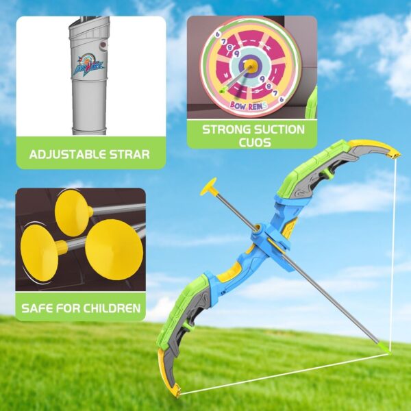 Bow & Arrow Toy Set, LED-lit Archery Toy,10 Suction Cup Arrows, Targets And Arrow Holders, Indoor And Outdoor Children's Toys Suitable For Boys And Girls.Logistics Is Randomly Sent By UPS,USPS,FEdex - Image 8