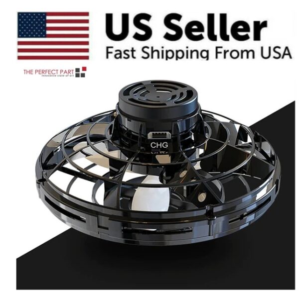 Flying Fidget Spinner Drone Ball UFO Stress Focus Hand Toy LED Kids & Adults - Image 3