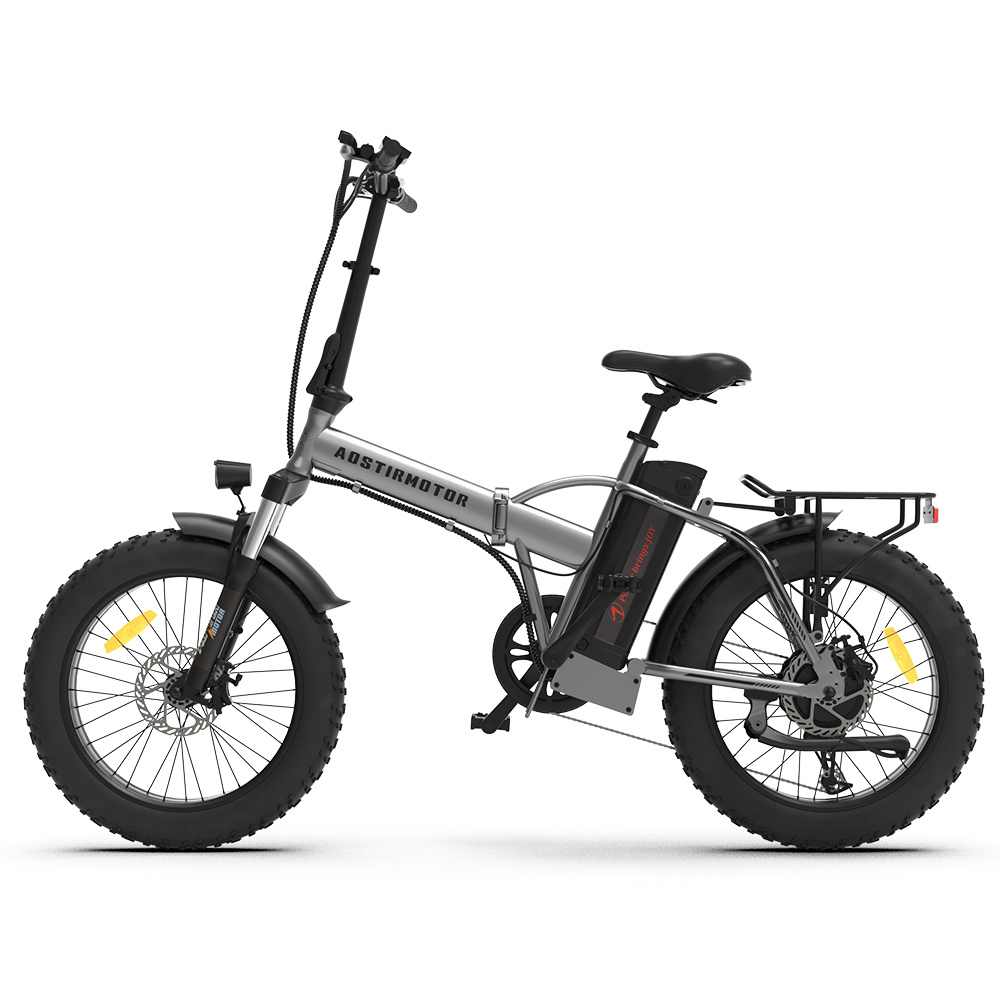 20×4.0 Inch Foldable Fat Tire Electric Bike 48V 12.5AH Extended Range Dual Disc Brakes Fenders