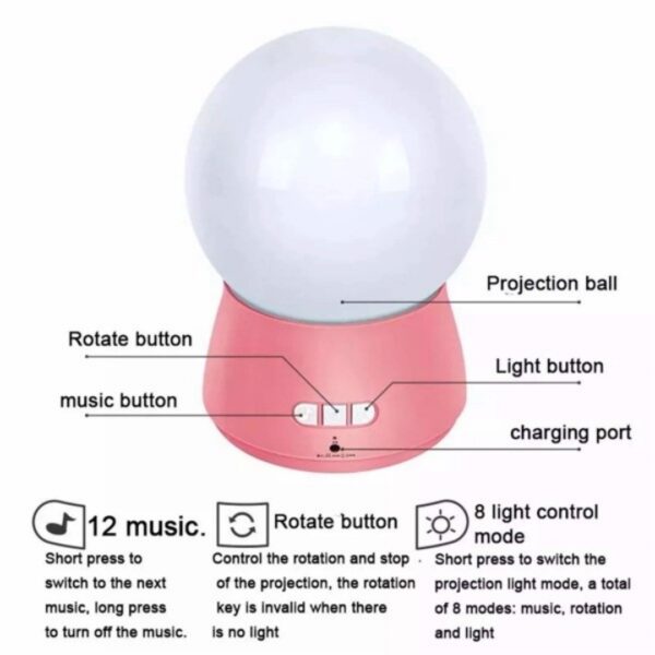 Night Light Projector, 360 Degree Rotating Projector Night Light, Not Shipped On Weekends, Prohibited From Selling On Temu And Walmart Platforms - Image 4