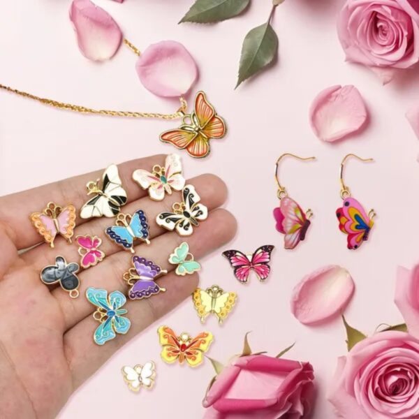 Details Specifications Material Alloy Color Multi-color Package Contents 126 Pcs Butterfly Charms For Jewelry Making - Image 6