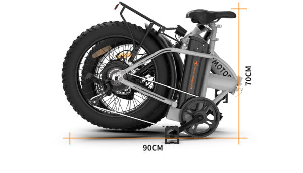 20x4.0 Inch Foldable Fat Tire Electric Bike 48V 12.5AH Extended Range Dual Disc Brakes Fenders - Image 7