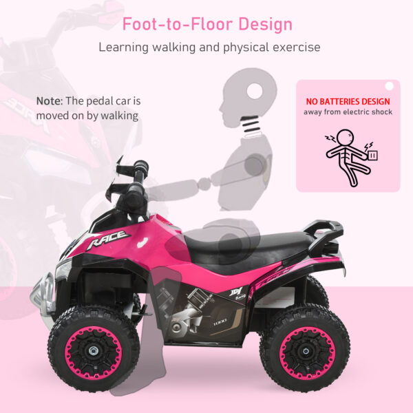 Toddler Push Car Foot-to-Floor 4 Wheels Music Light For Kids 18-36 Months - Image 5