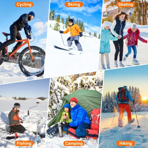 2 Types Options -- 1 Pair Of Heated Socks For Men Women Electric Heating Socks With APP Control 5000mAh Battery Rechargeable Thermal Socks Winter Warm Socks For Skiing Hiking Camping Hunting - Image 5