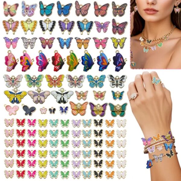 Details Specifications Material Alloy Color Multi-color Package Contents 126 Pcs Butterfly Charms For Jewelry Making