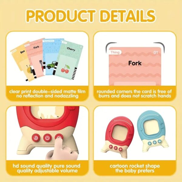 Toddler Toys Talking Flash Cards For 1 2 3 4 5 6 Year Old Boys And Girls, Autism Sensory Toys For Autistic Children, Learning Educational Montessori Speech Therapy 224 Sight Words Kids Gifts - Image 2