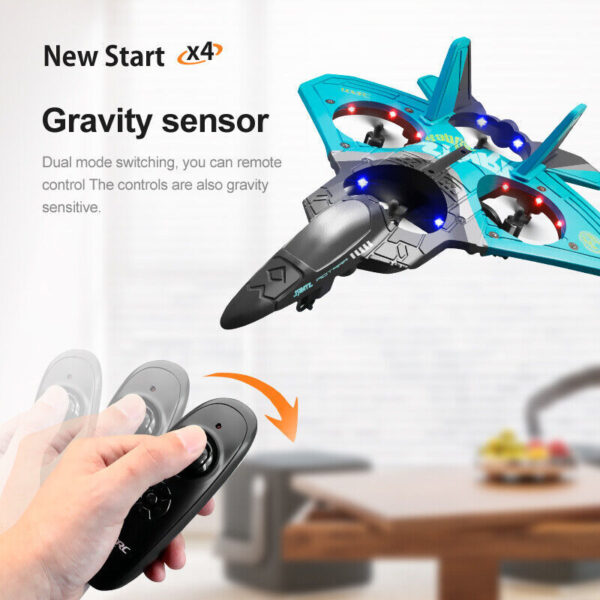4DRC V17 Remote Control Plane 2.4Ghz Foam RC Airplanes Helicopter Quadcopter,Spinning Drone With Cool Light,Gifts For Kids Adults.Logistics Is Randomly Sent By UPS,USPS,FEDEX,Amazon Logistics. - Image 4