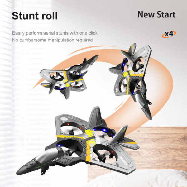 4DRC V17 Remote Control Plane 2.4Ghz Foam RC Airplanes Helicopter Quadcopter,Spinning Drone With Cool Light,Gifts For Kids Adults.Logistics Is Randomly Sent By UPS,USPS,FEDEX,Amazon Logistics. - Image 8