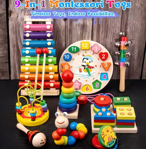 Wooden Baby Intellectual Development Toys, Birthday Gifts, Early Education Montessori Toys For Boys And Girls From 3 Years Old - Image 3