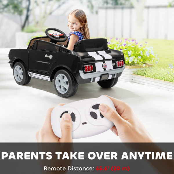 Ride On Car With Remote Control, Adjustable Speed, MP3, Smooth Start, LED Lights, Black - Image 4