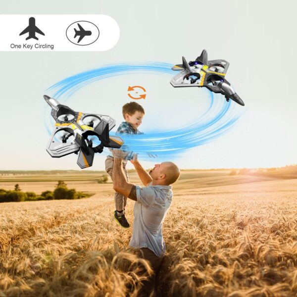 4DRC V17 Remote Control Plane 2.4Ghz Foam RC Airplanes Helicopter Quadcopter,Spinning Drone With Cool Light,Gifts For Kids Adults.Logistics Is Randomly Sent By UPS,USPS,FEDEX,Amazon Logistics. - Image 5