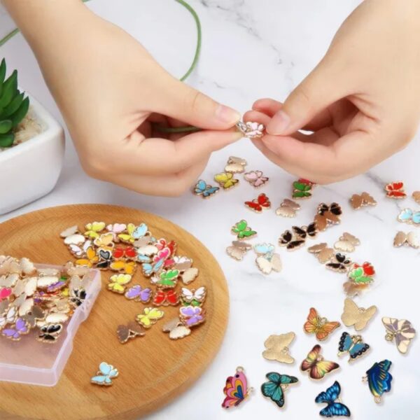 Details Specifications Material Alloy Color Multi-color Package Contents 126 Pcs Butterfly Charms For Jewelry Making - Image 4